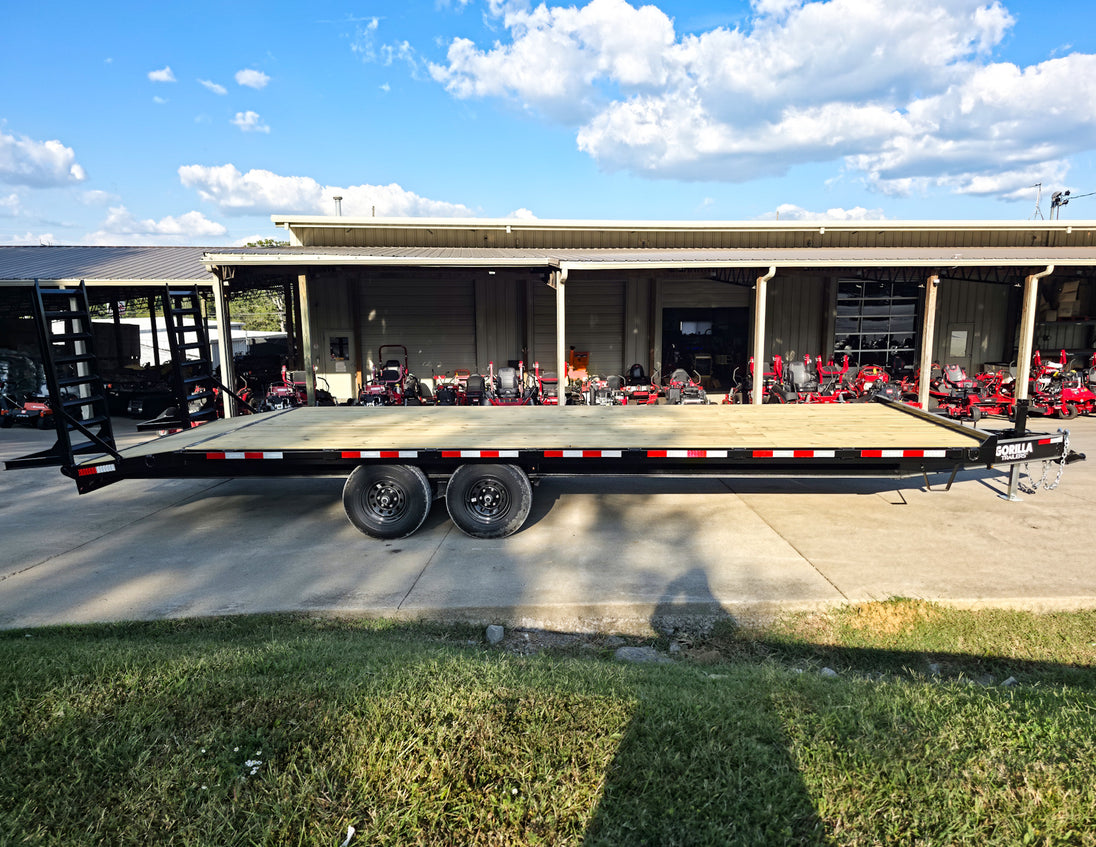 8.5x24 Deckover I-Beam Trailer Stand-Up Ramps (2) 5,200lb Axles Right Side