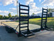 8.5x24 Deckover I-Beam Trailer Stand-Up Ramps (2) 5,200lb Axles Left Rear