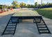 8.5x24 Deckover I-Beam Trailer Stand-Up Ramps (2) 5,200lb Axles Rear Ramps Down