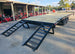 8.5x24 Deckover I-Beam Trailer Stand-Up Ramps (2) 5,200lb Axles Right Rear Ramps Down 