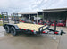7x14 IBeam Equipment Trailer (2) 6000lb Axles with Stand-Up Ramps 8K GVWR Front Right 