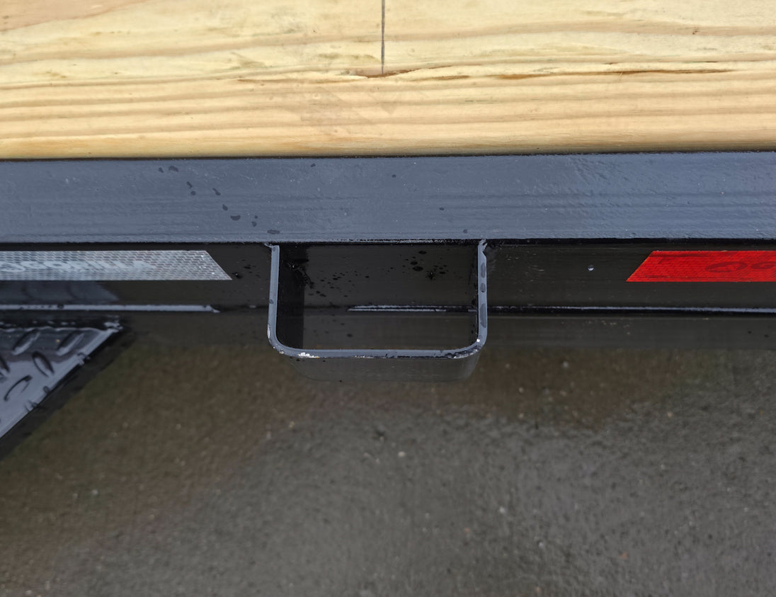 7x14 IBeam Equipment Trailer (2) 6000lb Axles with Stand-Up Ramps 8K GVWR Stake Pocket