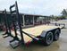 7x14 IBeam Equipment Trailer (2) 6000lb Axles with Stand-Up Ramps 8K GVWR Rear Right 