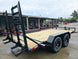 7x14 IBeam Equipment Trailer (2) 6000lb Axles with Stand-Up Ramps 8K GVWR Rear Right 