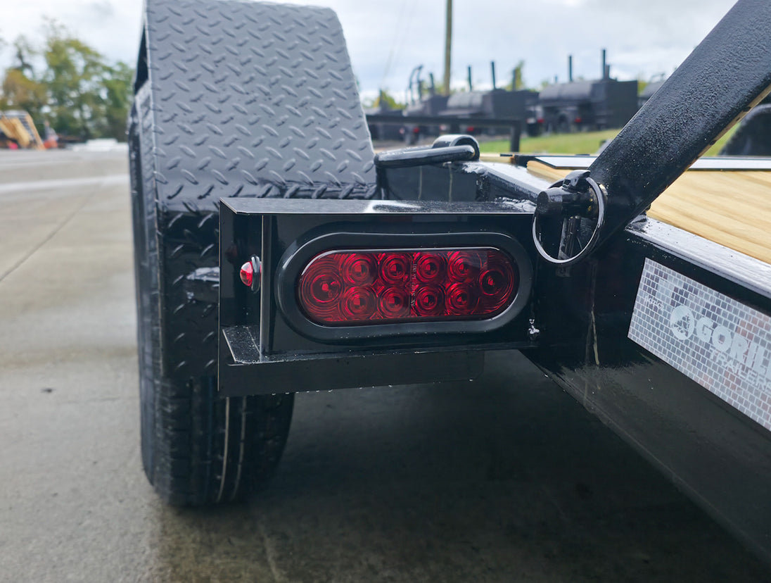 7x14 IBeam Equipment Trailer (2) 6000lb Axles with Stand-Up Ramps 8K GVWR  LED Brake Lights 