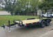 7x14 IBeam Equipment Trailer (2) 6000lb Axles with Stand-Up Ramps 8K GVWR  Front Left 