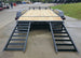 7x14 IBeam Equipment Trailer (2) 6000lb Axles with Stand-Up Ramps 8K GVWR Rear Ramp Down