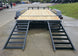 7x14 IBeam Equipment Trailer (2) 6000lb Axles with Stand-Up Ramps 8K GVWR Rear Ramp Down
