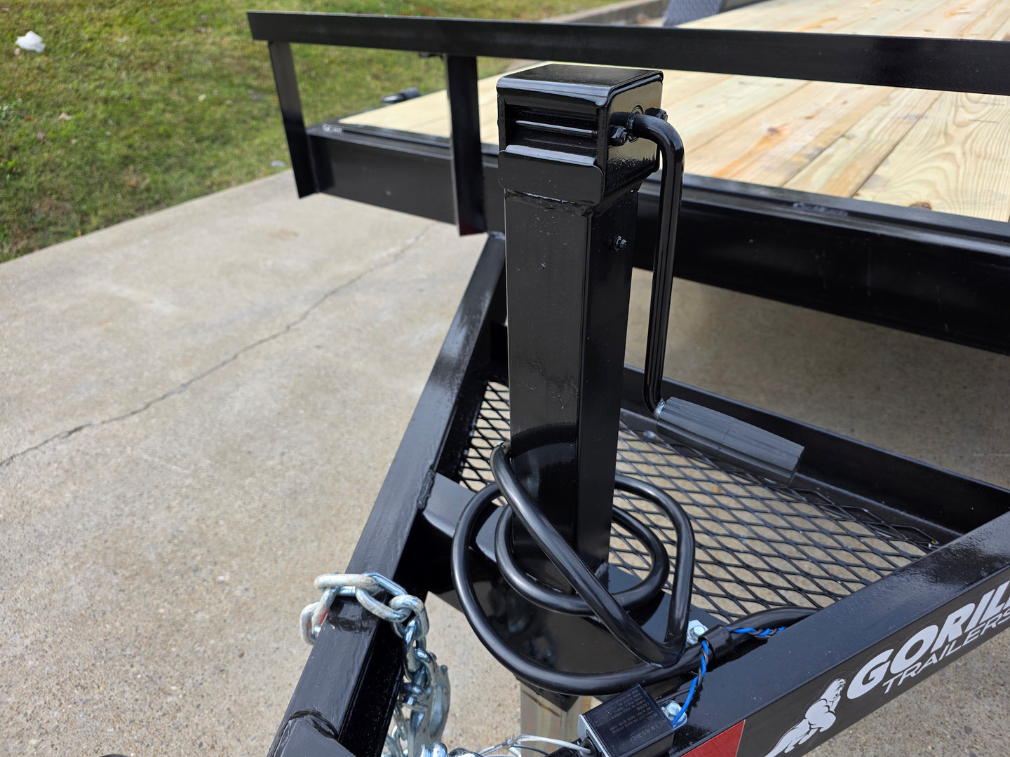 7X18  IBeam Equipment Trailer (2) 6000lb Axles with Stand-Up Ramps 12K GVWR Jack