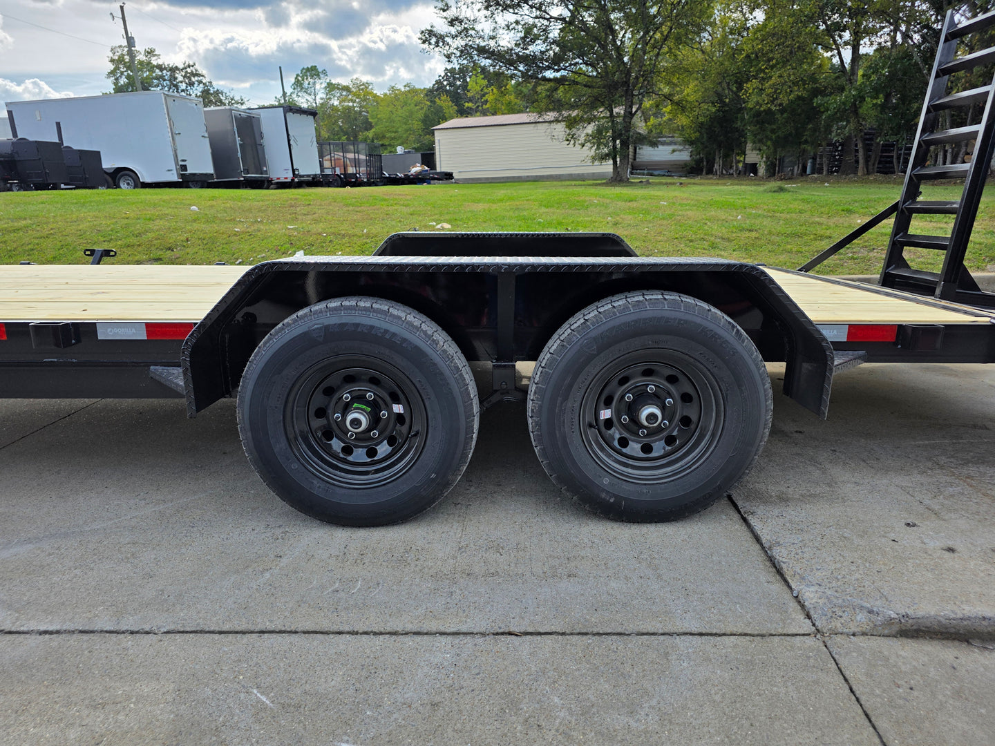 7X18  IBeam Equipment Trailer (2) 6000lb Axles with Stand-Up Ramps 12K GVWR Tires