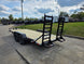 7X18  IBeam Equipment Trailer (2) 6000lb Axles with Stand-Up Ramps 12K GVWR Rear Left
