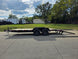 7X18  IBeam Equipment Trailer (2) 6000lb Axles with Stand-Up Ramps 12K GVWR Left Side Ramp Down