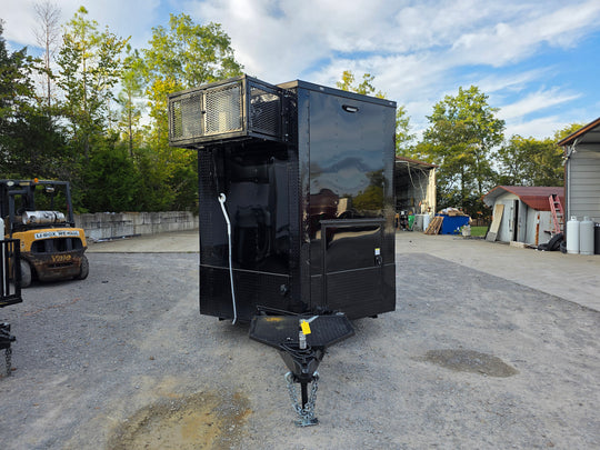 8.5' X 22' Black With Blackout Trim Concession Trailer Event Catering - SLE Equipment - 2
