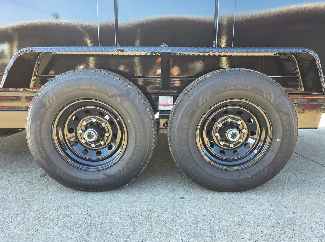 7x14 Hydraulic Dump Trailer 3ft Sides Powder Coated 2 - 7k Axles GVWR 14K - SLE Equipment - 21