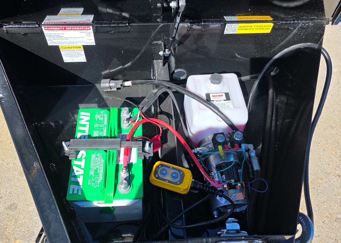 7x14 Hydraulic Dump Trailer 3ft Sides Powder Coated 2 - 7k Axles GVWR 14K - SLE Equipment - 17