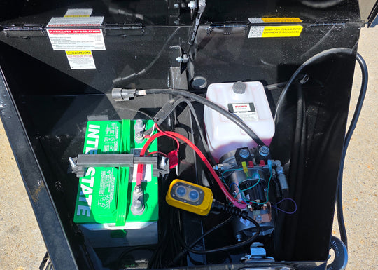 7x14 Hydraulic Dump Trailer 3ft Sides Powder Coated 2 - 7k Axles GVWR 14K - SLE Equipment - 17