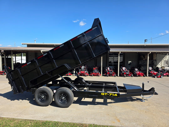 7x14 Hydraulic Dump Trailer 3ft Sides Powder Coated 2 - 7k Axles GVWR 14K - SLE Equipment - 11