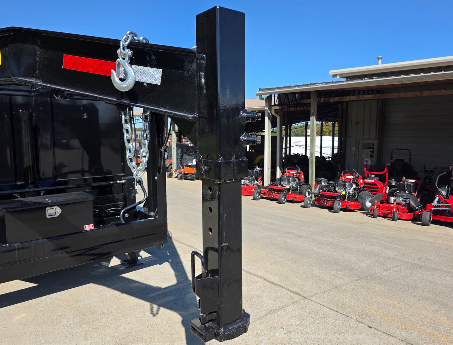 7x16 Gooseneck Telescopic Dump Trailer with 3ft Sides (2) 7K Axles 14K GVWR Hitch Extension