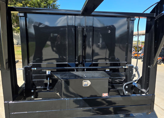 7x16 Gooseneck Telescopic Dump Trailer with 3ft Sides (2) 7K Axles 14K GVWR Tele Dump Control Box