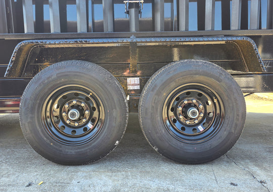 7x16 Gooseneck Telescopic Dump Trailer with 3ft Sides (2) 7K Axles 14K GVWR Tires