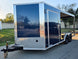 8.5x18 Indigo Enclosed Trailer Hybrid V-Nose with Roof (2) 5,200LB Axles Front Left Side 