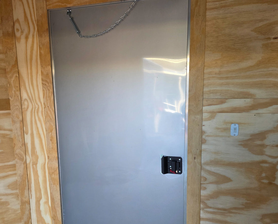 8.5x18 Indigo Enclosed Trailer Hybrid V-Nose with Roof (2)5,200LB Axles Inside Passenger Side Door 