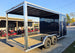 8.5x18 Indigo Enclosed Trailer Hybrid V-Nose with Roof (2)5,200LB Axles Rear Right Side Deck