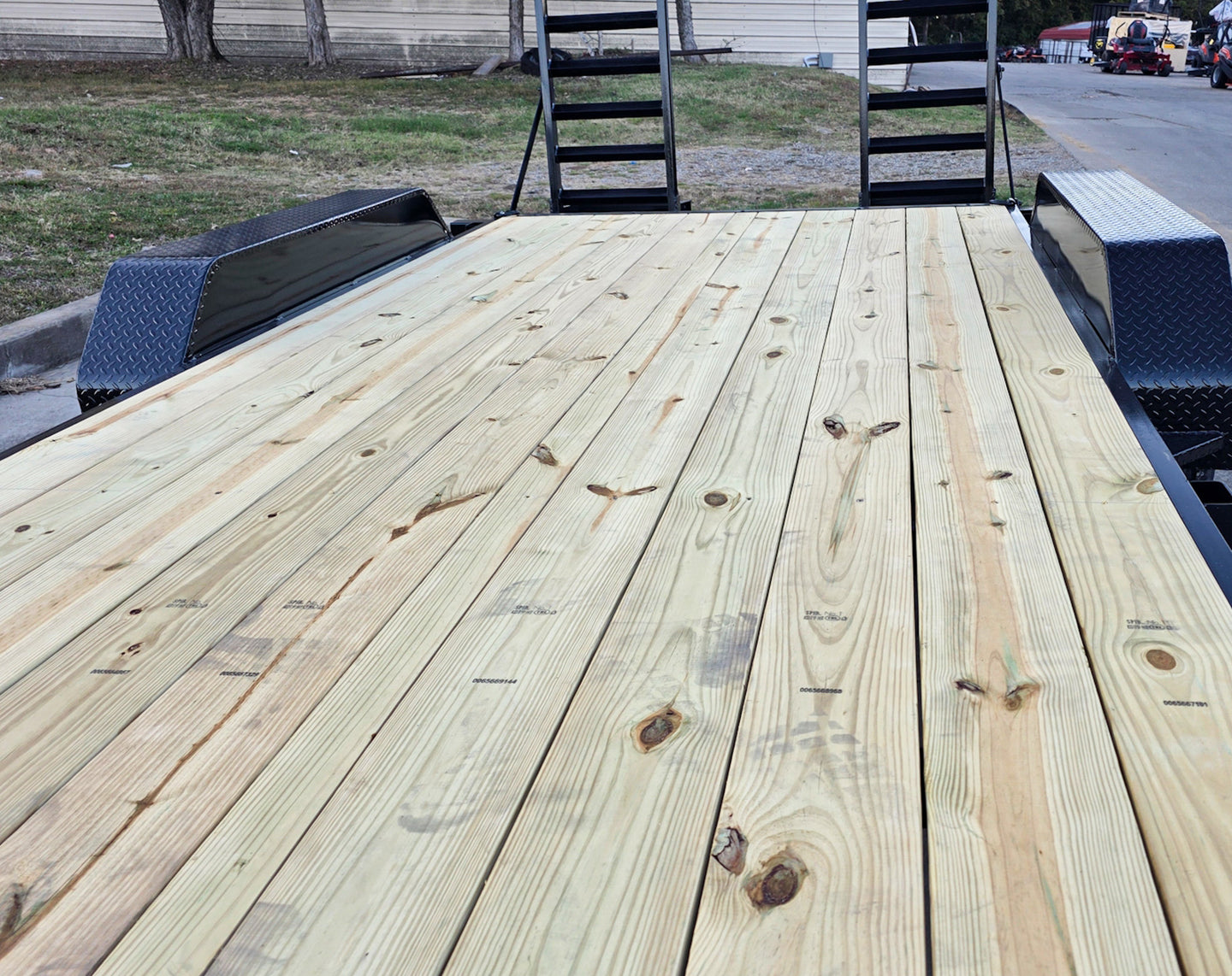 7X16 Equipment Trailer (2) 6000lb Axles with Stand-Up Ramps 12K GVWR Deck