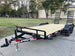 7X16 Equipment Trailer (2) 6000lb Axles with Stand-Up Ramps 12K GVWR Front Left 