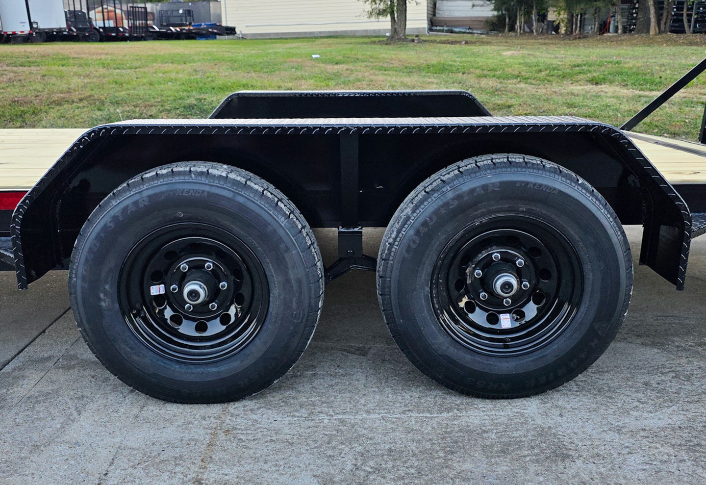 7X16 Equipment Trailer (2) 6000lb Axles with Stand-Up Ramps 12K GVWR Tires 