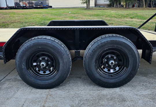 7X16 Equipment Trailer (2) 6000lb Axles with Stand-Up Ramps 12K GVWR Tires 