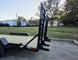 7X16 Equipment Trailer (2) 6000lb Axles with Stand-Up Ramps 12K GVWR Ramps Full View 
