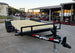 7X16 Equipment Trailer (2) 6000lb Axles with Stand-Up Ramps 12K GVWR Front Right 
