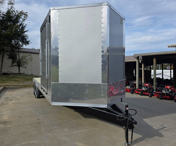 8.5x22 Hybrid Deckover Enclosed Trailer (2) 5200lb Axles Front Right Side 
