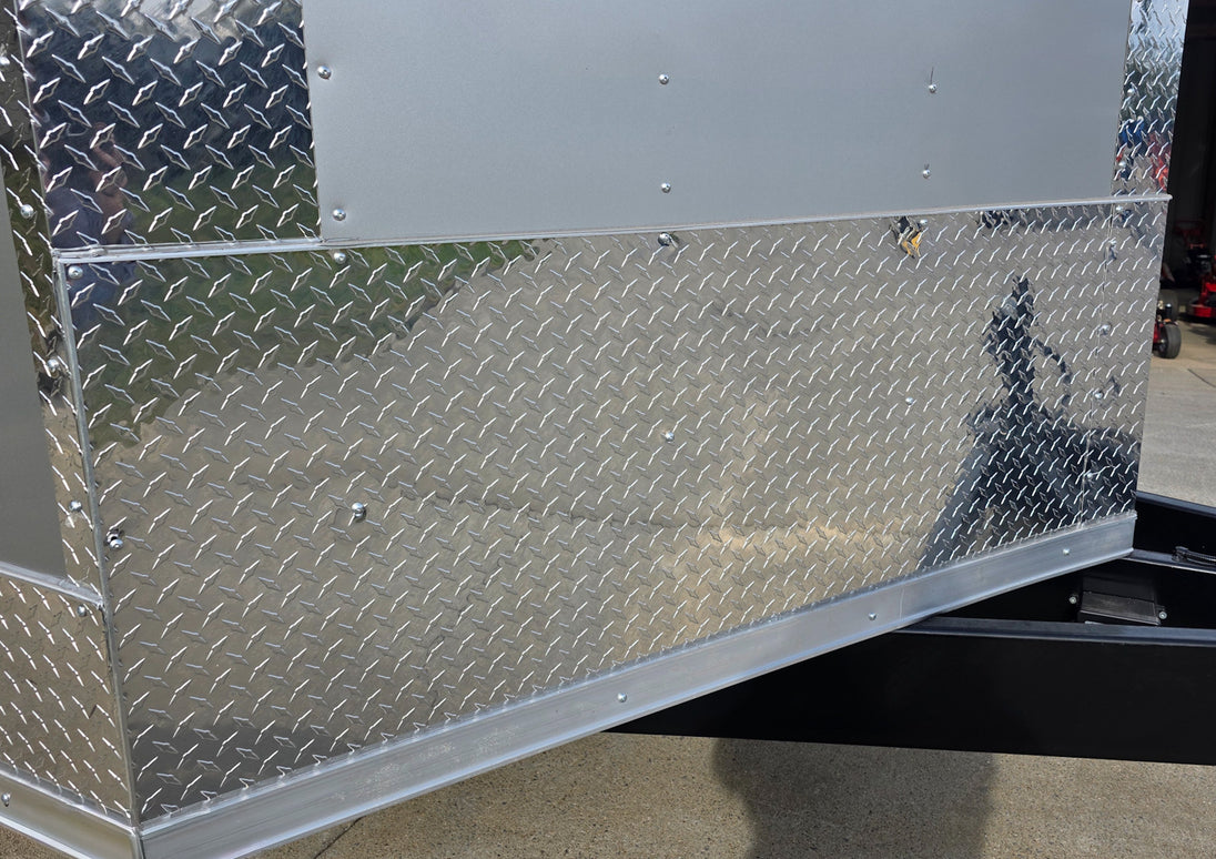 8.5x22 Hybrid Deckover Enclosed Trailer (2) 5200lb Axles Silver ATP Trim