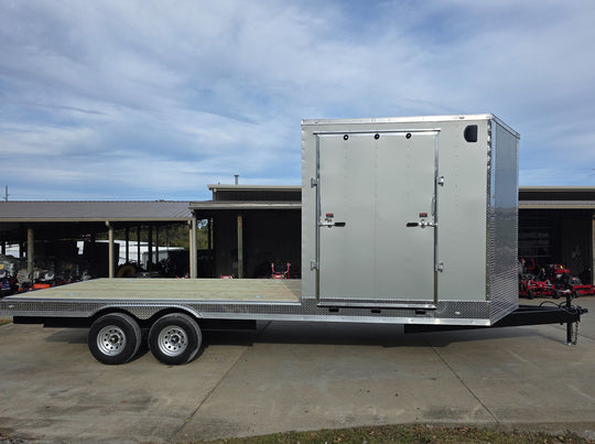8.5x22 Hybrid Deckover Enclosed Trailer (2) 5200lb Axles Right Side