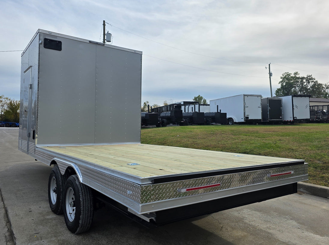 8.5x22 Hybrid Deckover Enclosed Trailer (2) 5200lb Axles Left Rear 