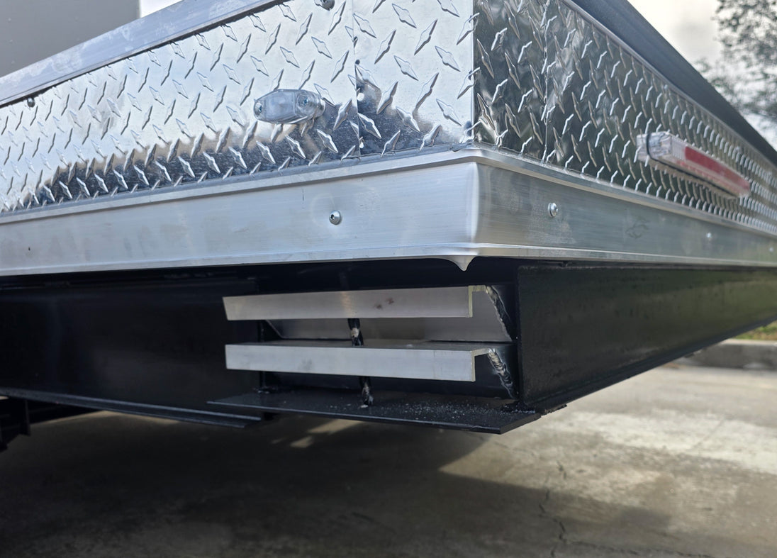 8.5x22 Hybrid Deckover Enclosed Trailer (2) 5200lb Axles Ramps Storage Under Deck