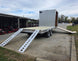 8.5x22 Hybrid Deckover Enclosed Trailer (2) 5200lb Axles Right Rear Side Ramp and Detachable Rear Ramps 