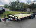 7X20 Equipment Trailer (2) 6000lb Axles with Stand-Up Ramps 12K GVWR Front Left 