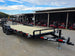7X20 Equipment Trailer (2) 6000lb Axles with Stand-Up Ramps 12K GVWR Front Right 