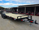 7X20 Equipment Trailer (2) 6000lb Axles with Stand-Up Ramps 12K GVWR Front Right 