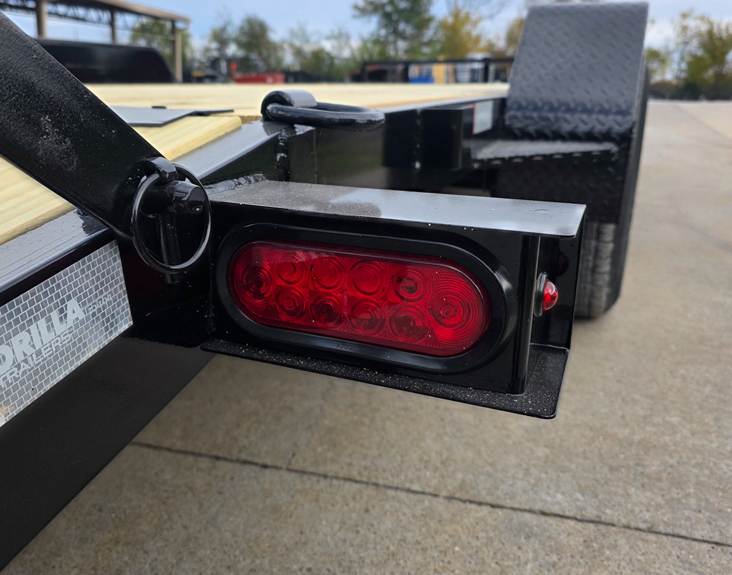 7X20 Equipment Trailer (2) 6000lb Axles with Stand-Up Ramps 12K GVWR LED Brake Light 