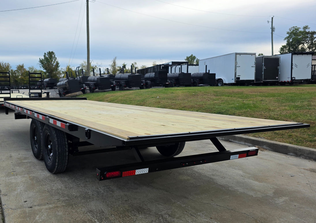 8.5x22 Deckover Tilt Trailer (2) 7,000K Axles Left Rear Side