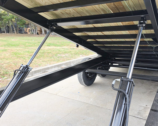 8.5x22 Deckover Tilt Trailer (2) 7,000K Axles Hydraulic Lifts Under Tilt 