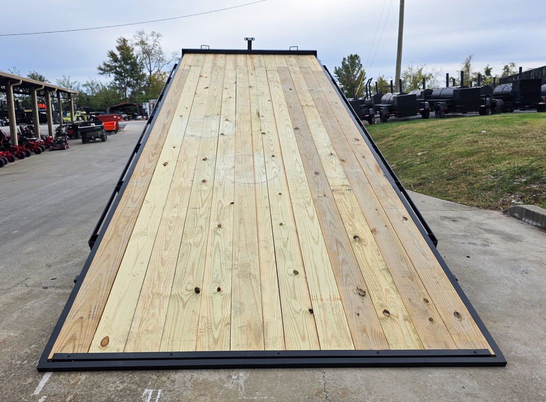 8.5x22 Deckover Tilt Trailer (2) 7,000K Axles Rear Tilt Lifted 