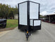 8.5x24 White Hybrid Trailer w/ Roof Covered Rear Deck 9' Interior (2) 7,000lb Axles Front