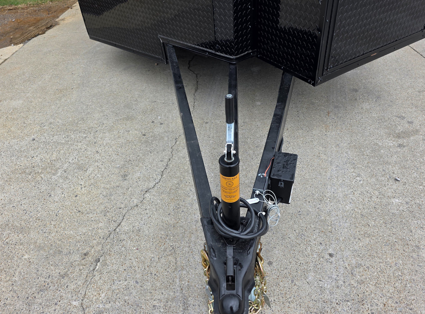 8.5x24 White Hybrid Trailer w/ Roof Covered Rear Deck 9' Interior (2) 7,000lb Axles Extended Jack