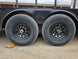8.5x24 White Hybrid Trailer w/ Roof Covered Rear Deck 9' Interior (2) 7,000lb Axles Tires