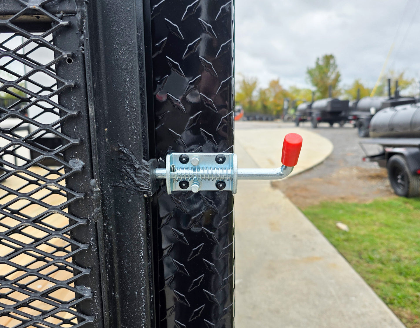 8.5x24 White Hybrid Trailer w/ Roof Covered Rear Deck 9' Interior (2) 7,000lb Axles Spring Latch for Bi-Fold Gate